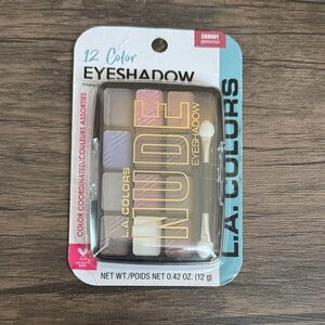 L.A. Colors 12 Color Eyeshadow Palette- Glamorous